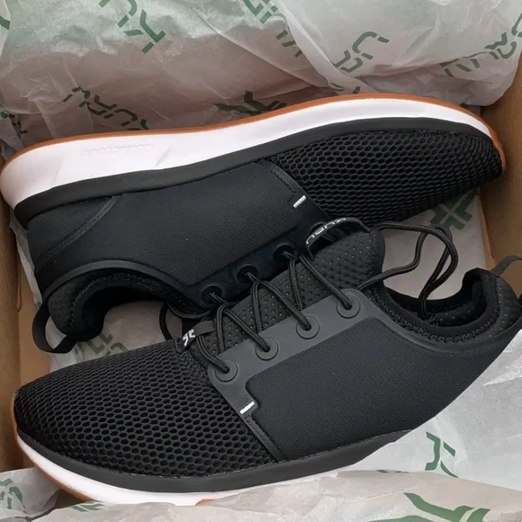 Kuru ATOM Jet Black & white Sneakers size 10 Wide - Picture 2 of 9